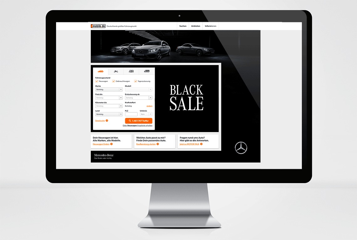 Mercedes-Benz: BLACK SALE 38% mehr Umsatz bei gleichem Mediabudget